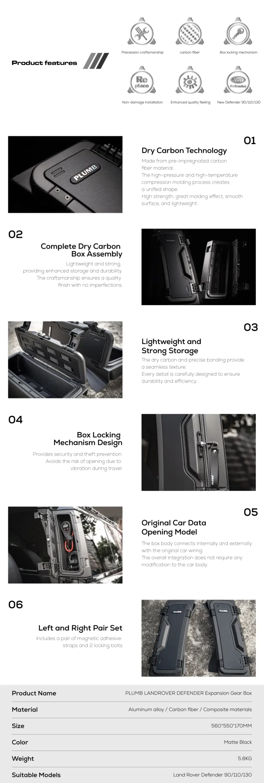 product detail expansiongearbox Defender expansion gear boxes mounted on D-pillar