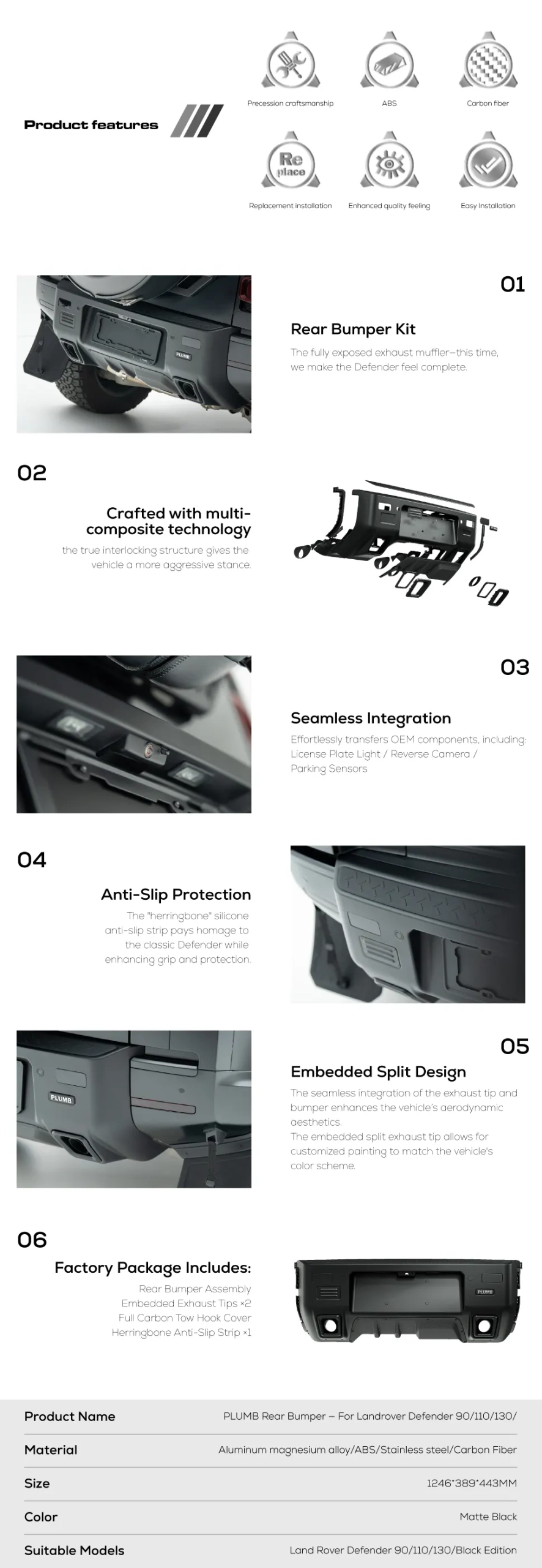 product detail rearbumper product detail rearbumper
