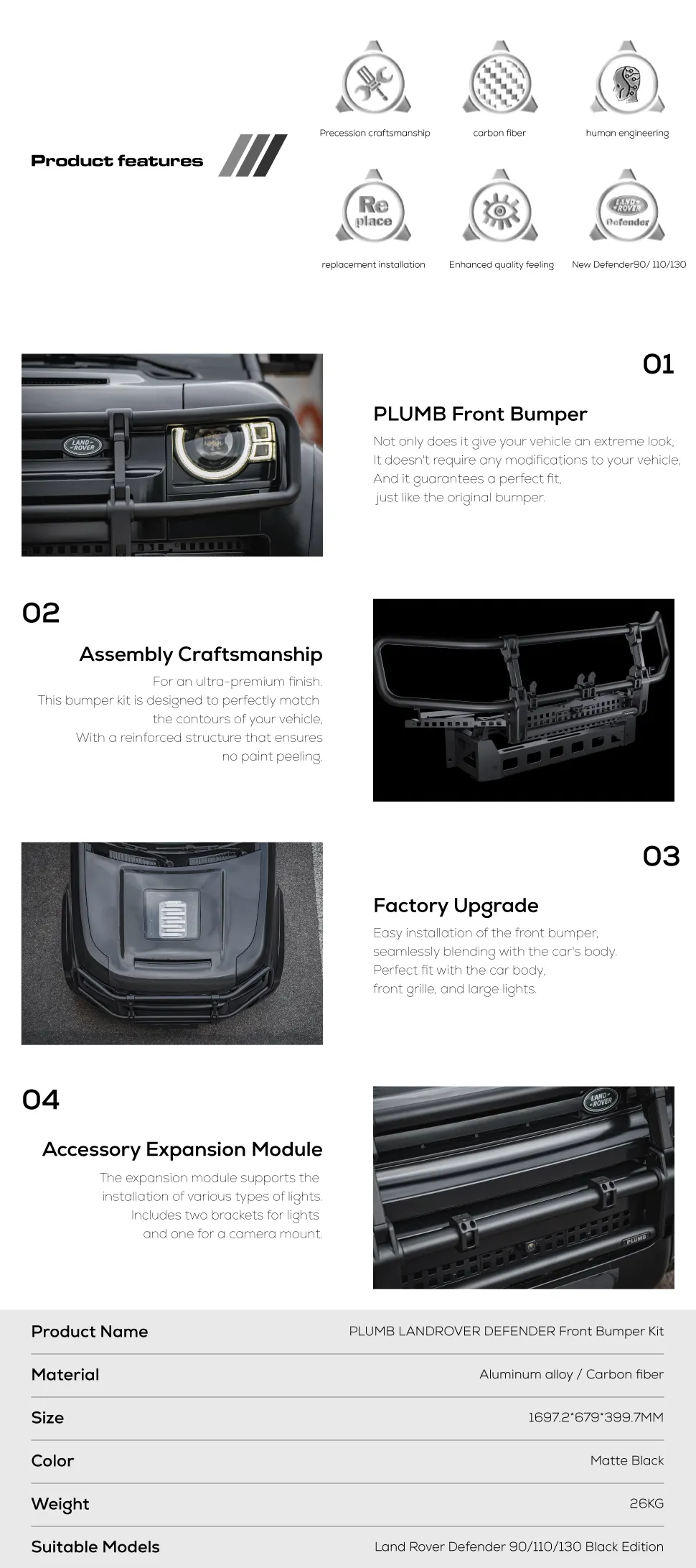 specs front bumper